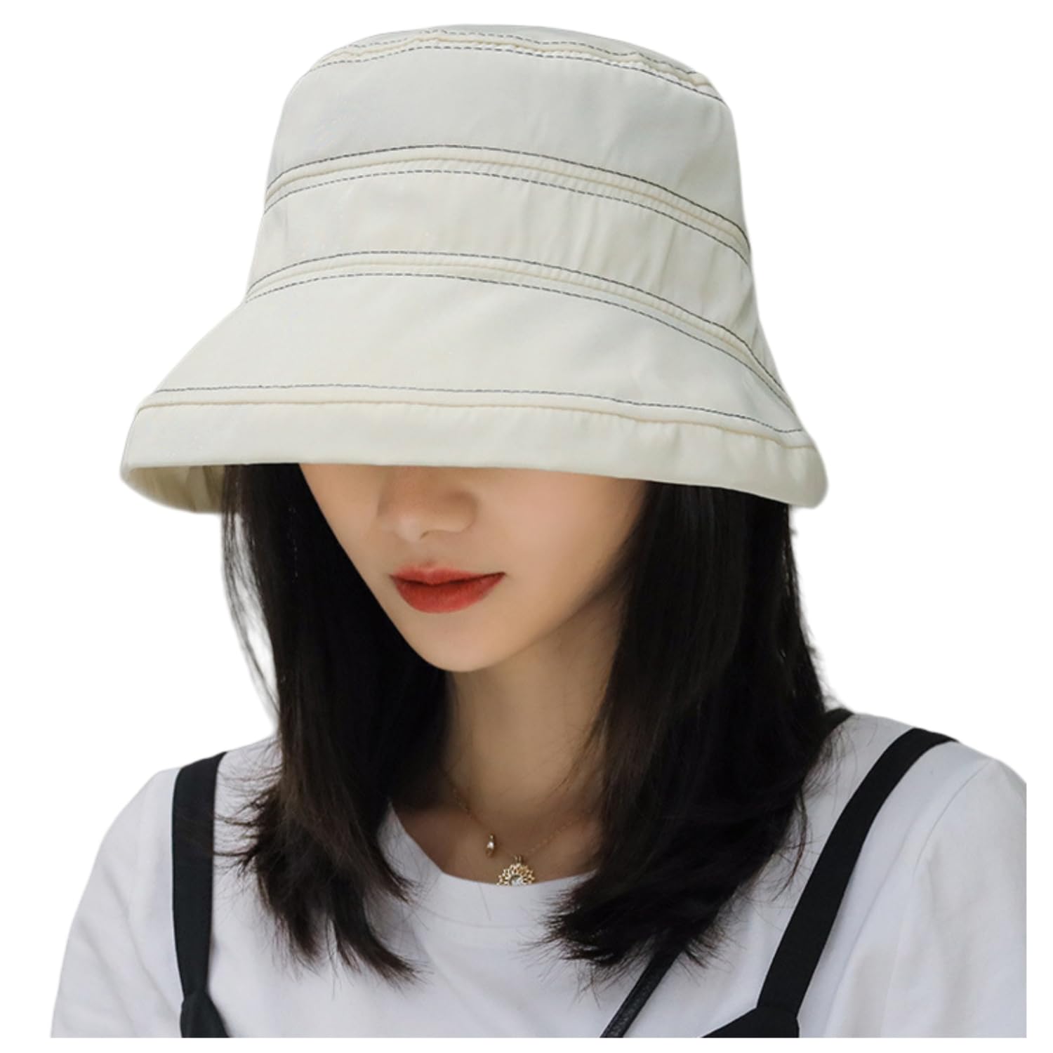 【送料無料】[Weuiean] 帽子 レディース メンズ ハット バケットハット サンハット UVカット 春夏 日除け 速乾 通気 折りたたみ 紫外線対策 MXY-168 色：ベージュ、サイズ：Free Size