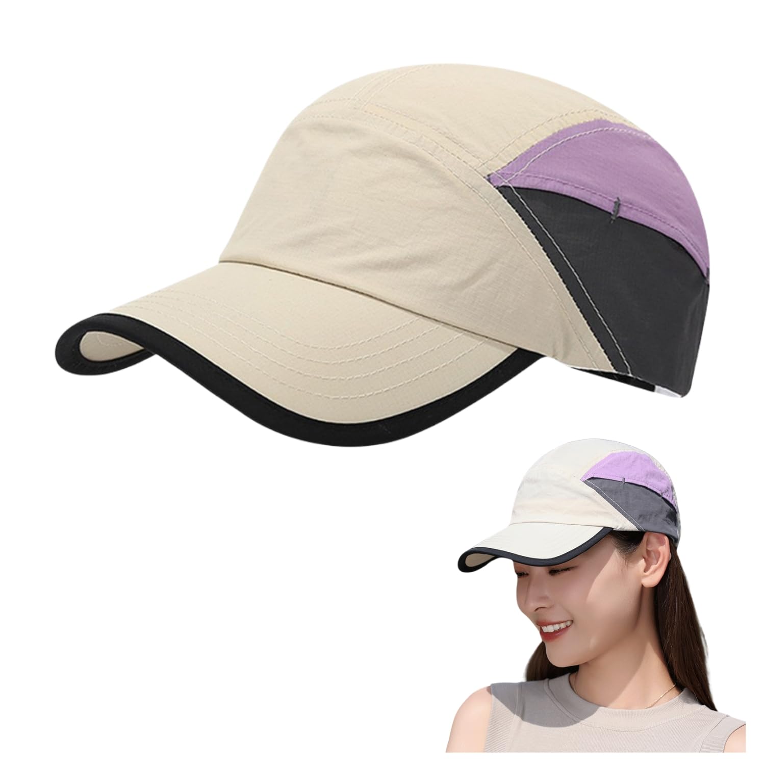 【送料無料】[Weuiean] 帽子 レディース メンズ キャップ 野球帽 サマーキャップ UVカット サイズ調整 速乾 通気 軽薄 日除け帽子 紫外線対策 SULK-38 色：ベージュ、サイズ：Free Size