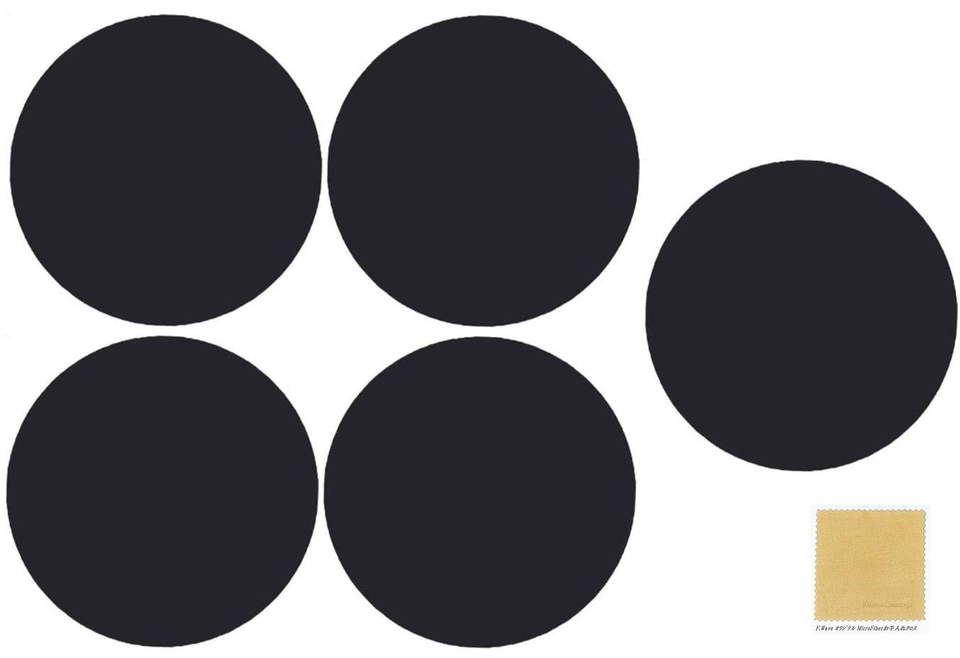 【送料無料】Wave Profesional 全社共通 マウントメタルプレート スマホホルダー用交換キット 部品 5個セット ブラック カーマウント クレードルレス 磁気ブラケット用部品 スマートフォン For Xperia/iPhone/Galaxy 携帯電話 スマホ鉄 色：ブラック、サイズ：丸4cm 5個