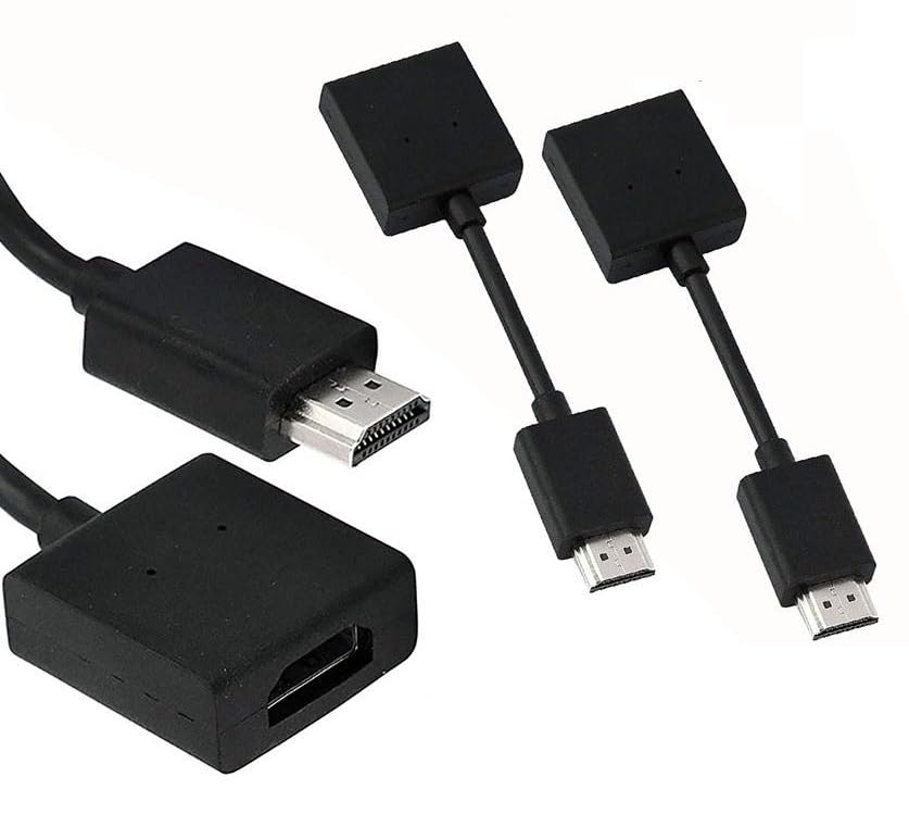 【送料無料】Sound Wave 【 HDMI 延長ケーブル 】 短い TV Stick延長 4K 3D HDMI2.0 オスーメス + F.Wave オリジナル レザー調 MicroFiber お手入れクロス (10×10cm) HDMI MF (10cm2本) サイズ：10cm2本