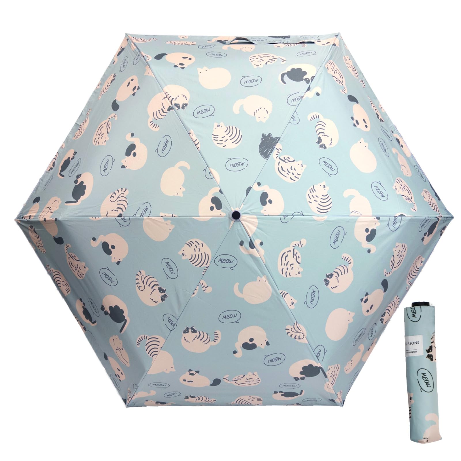 【送料無料】大きいのに軽い カーボン骨 日傘 折りたたみ傘 晴雨兼用 手動開閉 犬 猫 柄 遮熱 遮光99％..
