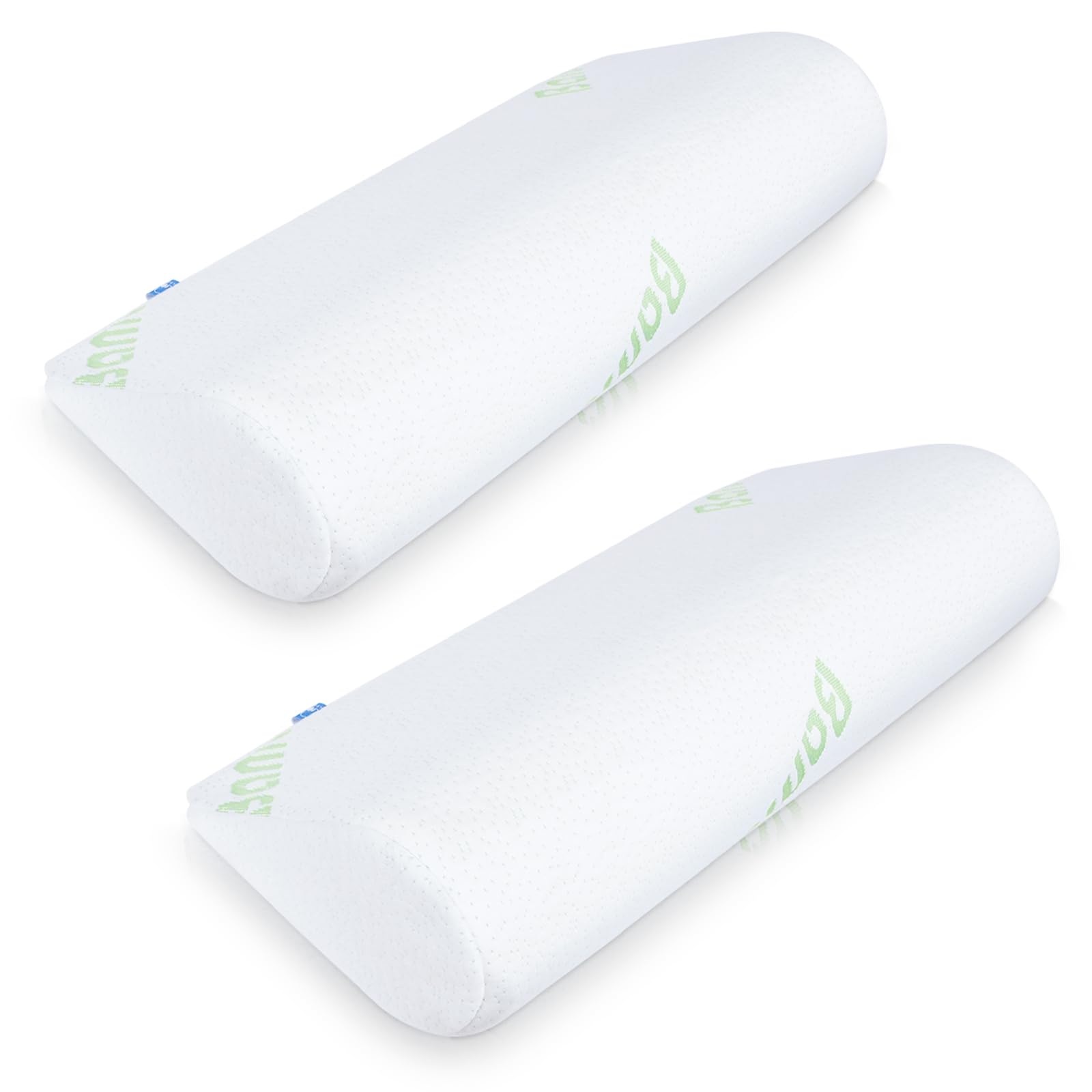 【送料無料】Azamia ドロップ型 ネックピロー 首枕 色：オフホワイト、サイズ：53×22×11.5x2pcs