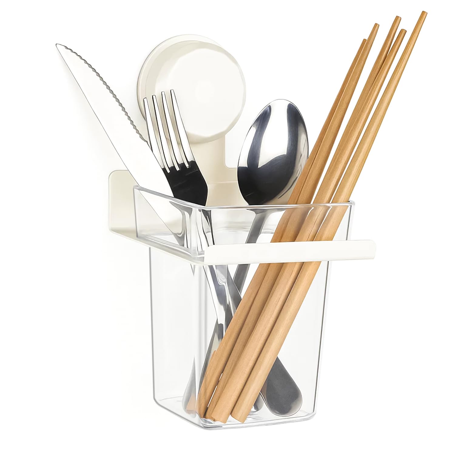 【送料無料】箸立て 箸入れ カトラリースタンド 吸盤 浮かせる 収納 防水 錆びにくい 箸 水切り 壁掛け..