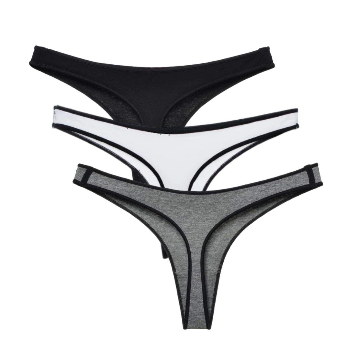 【送料無料】[Beirou] tバック レディース ショーツ ローライズ ストレッチ 綿 スポーツ タイプ 無地 シンプル 響きにくい ヒップアップ 通気 下着 3枚セット 色：3枚組セットB、サイズ：S