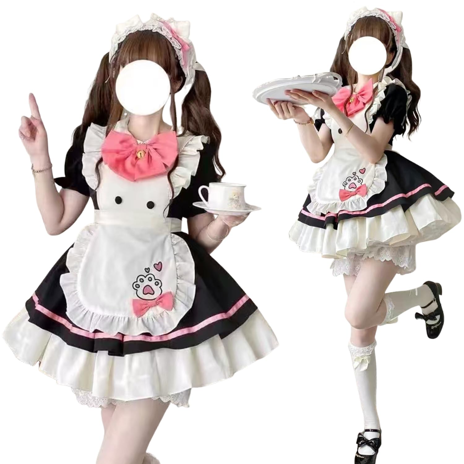 【送料無料】[AOTYP] メイド服 メイドコスプレ コンカフェ ショート丈 ネコ娘 可愛い ハロウィン コス..