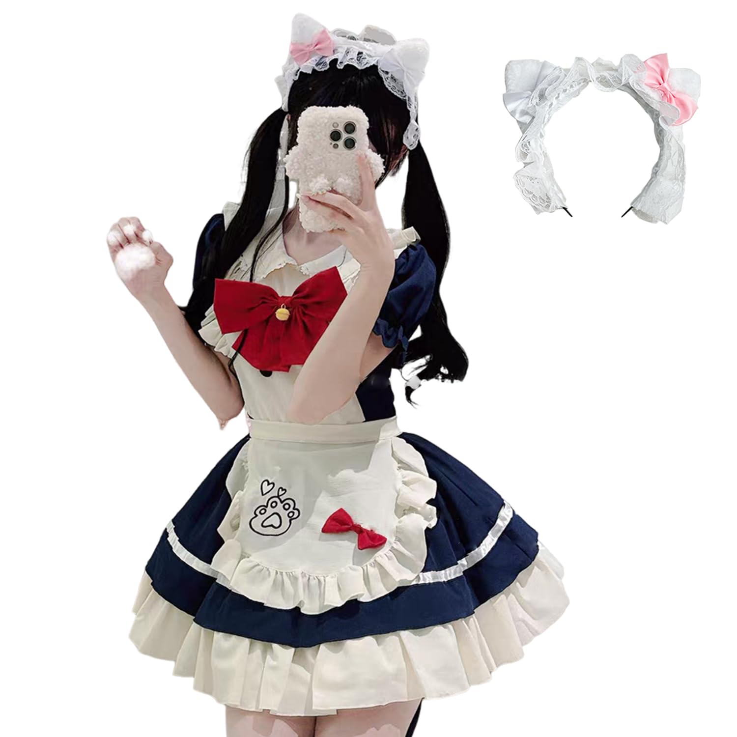 【送料無料】[AOTYP] メイド服 メイドコスプレ コンカフェ ショート丈 ネコ娘 可愛い ハロウィン コス..