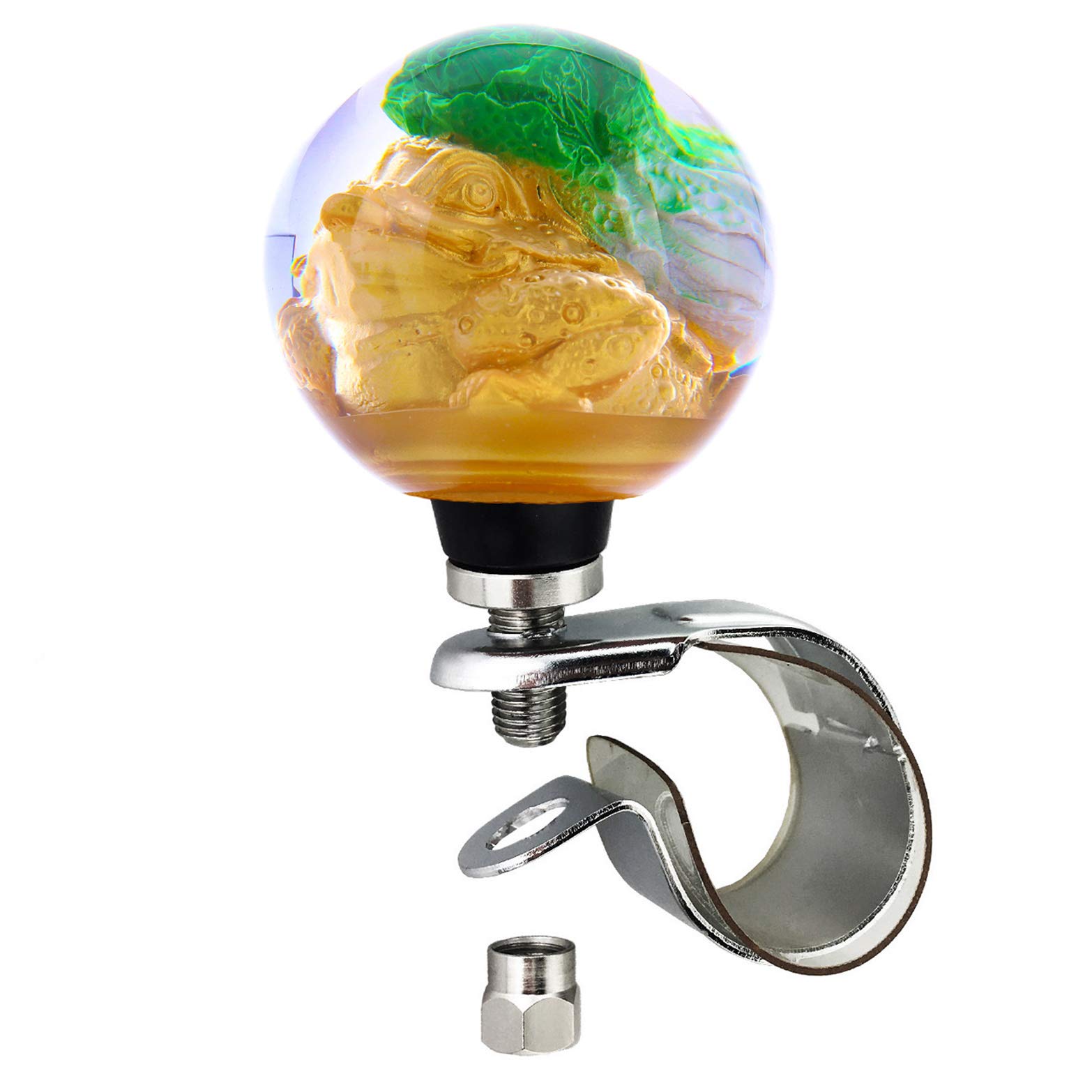 【送料無料】Arenbel 車両パワーステアリングハンドルボール形状ステアリングホイールアシストグリップ..