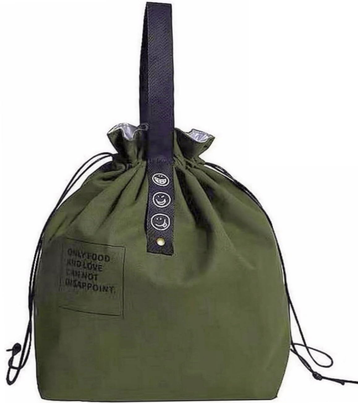 【送料無料】ランチバッグ 大きめ お弁当袋 保冷 防水 巾着袋 冷蔵 シンプル コットン キャンバス生地 ..