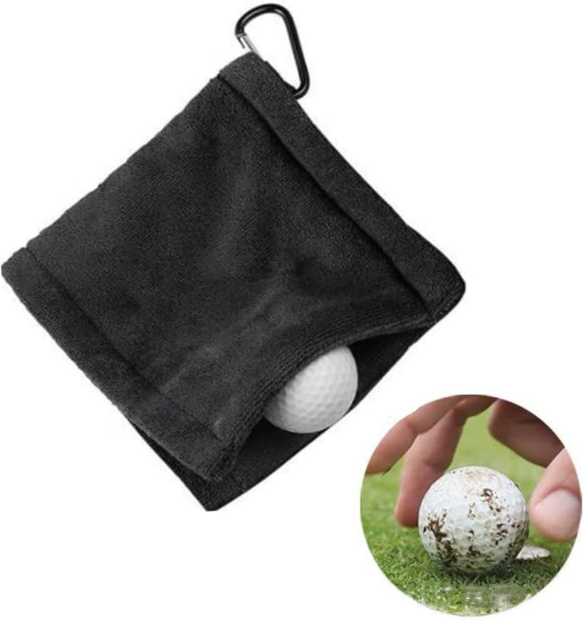 【送料無料】ゴルフ ボール タオル ゴルフボール クリーナー ゴルフ用 ウエス クロス カラビナ ホルダ..