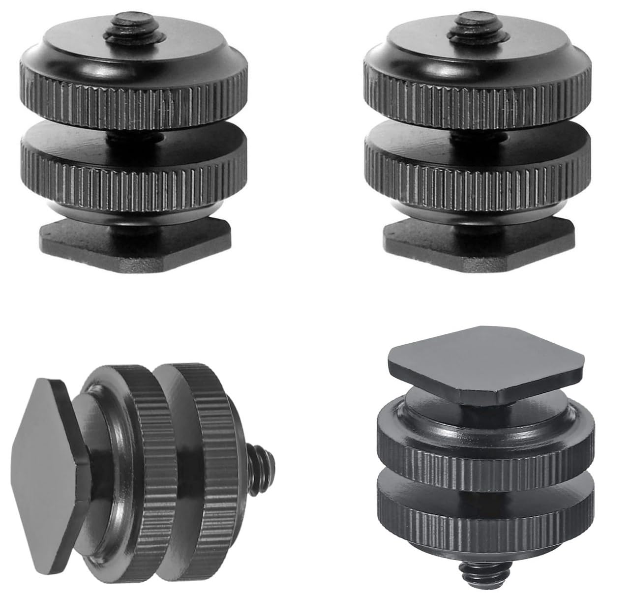 【送料無料】ホットシュー コールドシュー マウント 1/4" カメラネジ 接続 シュー アダプター 汎用1/4..