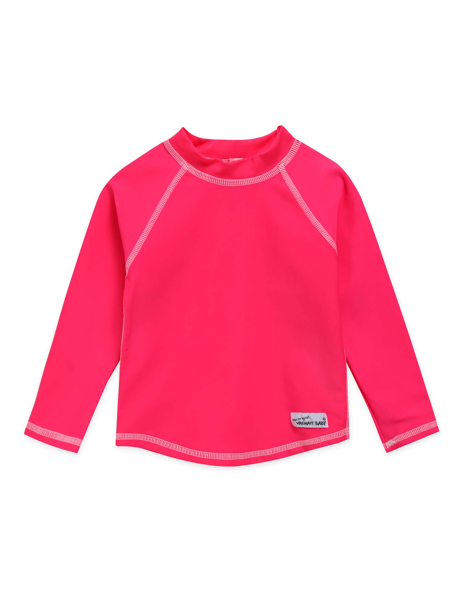 【送料無料】[Vaenait Baby] 6ヶ月-2歳 ベビー キッズ 子供 半袖 長袖ラッシュガードシャツ 水着 ミズギ UVカット UPF 50+ 色：Oasis Hotpink (long)、サイズ：12-24 Months