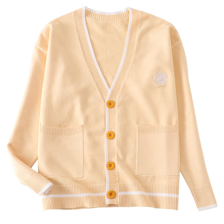 【送料無料】[Sharphon] レディース ボーダー 大きいサイズ Vネック ポケット カーディガン 長袖 ニッ..