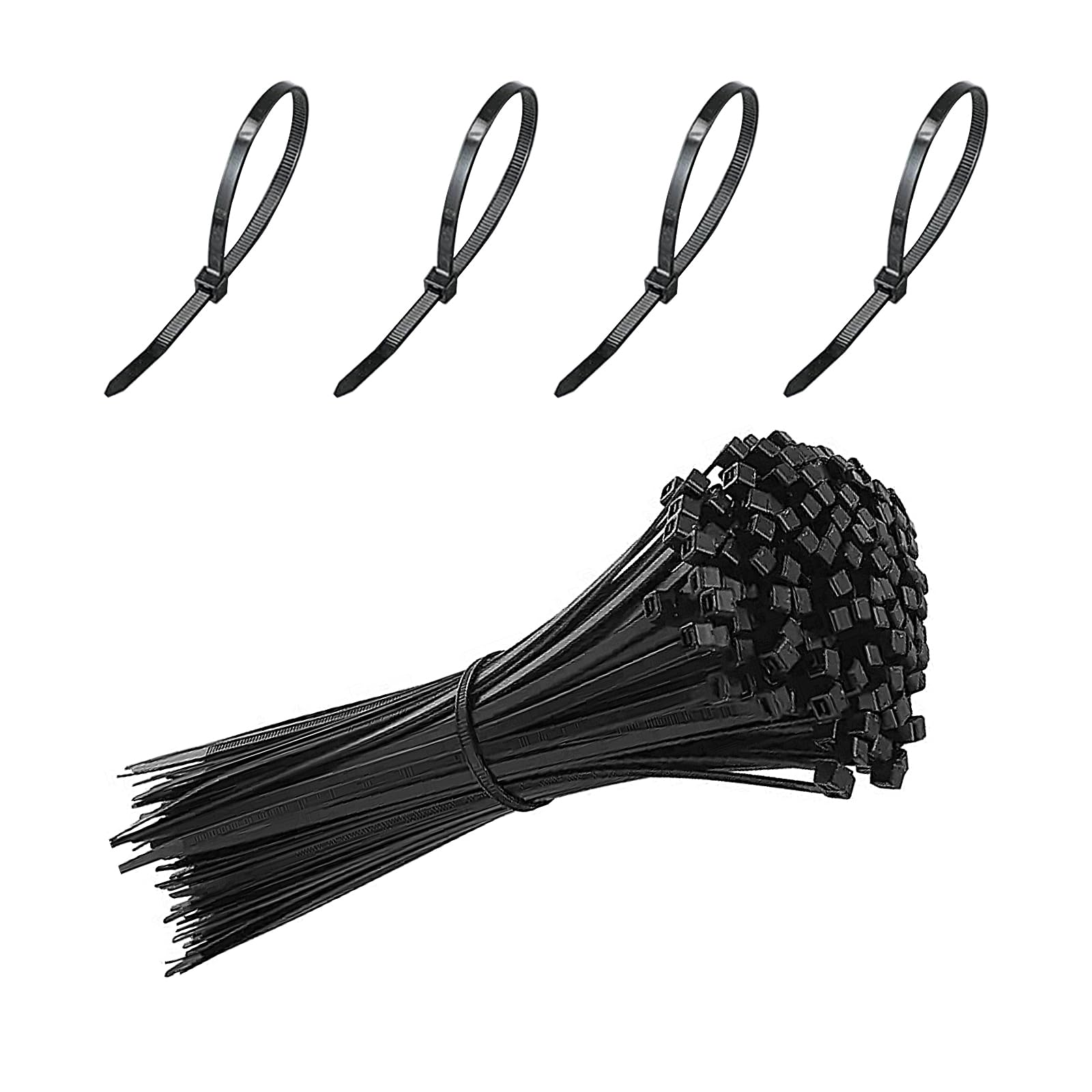 【送料無料】DreaModes 結束バンド ナイロン結束バンド タイラップ 長さ150mm 100本 黒 屋外 耐久 耐候性 ケーブル固定ネクタイジップ セルフロック 耐熱ロックタ 配線管理 縛り工具 園芸 収納 まとめる 色：3.5*300mm