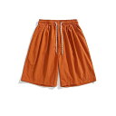 【送料無料】 ハーフパンツ 短パン ショートパンツ 半ズボン メンズ レディース 接触冷感 吸汗速乾 薄い 通気性 夏服 夏 DK2125 色:オレンジ、サイズ...