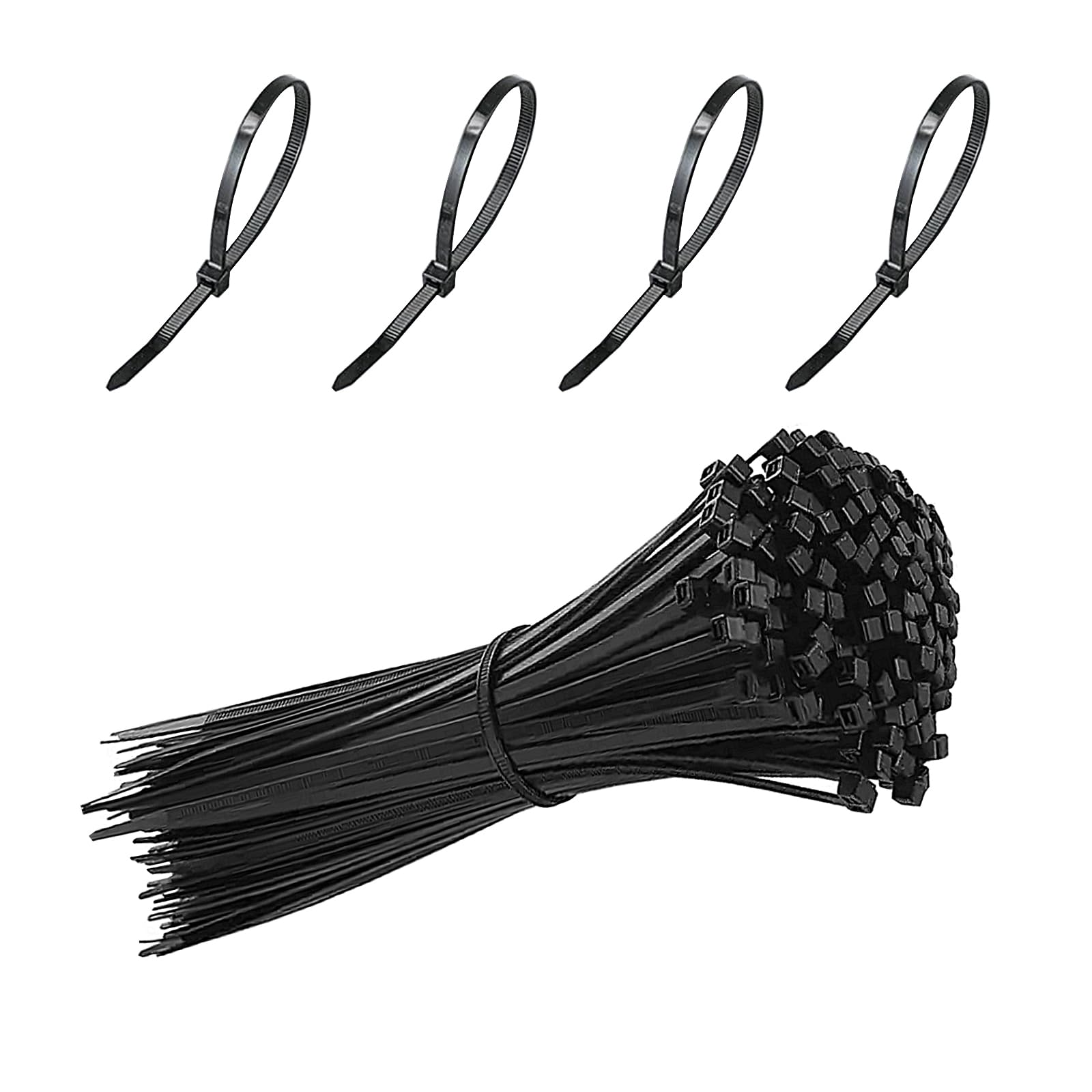 【送料無料】DreaModes 結束バンド ナイロン結束バンド タイラップ 長さ150mm 100本 黒 屋外 耐久 耐候性 ケーブル固定ネクタイジップ セルフロック 耐熱ロックタ 配線管理 縛り工具 園芸 収納 まとめる 色：5*300mm