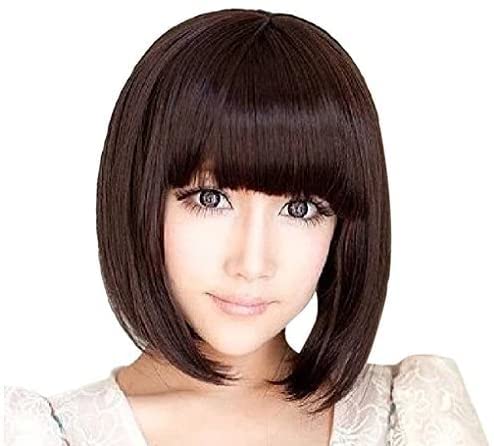 【送料無料】【ノーブランド品】耐熱ウィッグ ショートボブ 黒 ＋ネットつき 色：ブラック