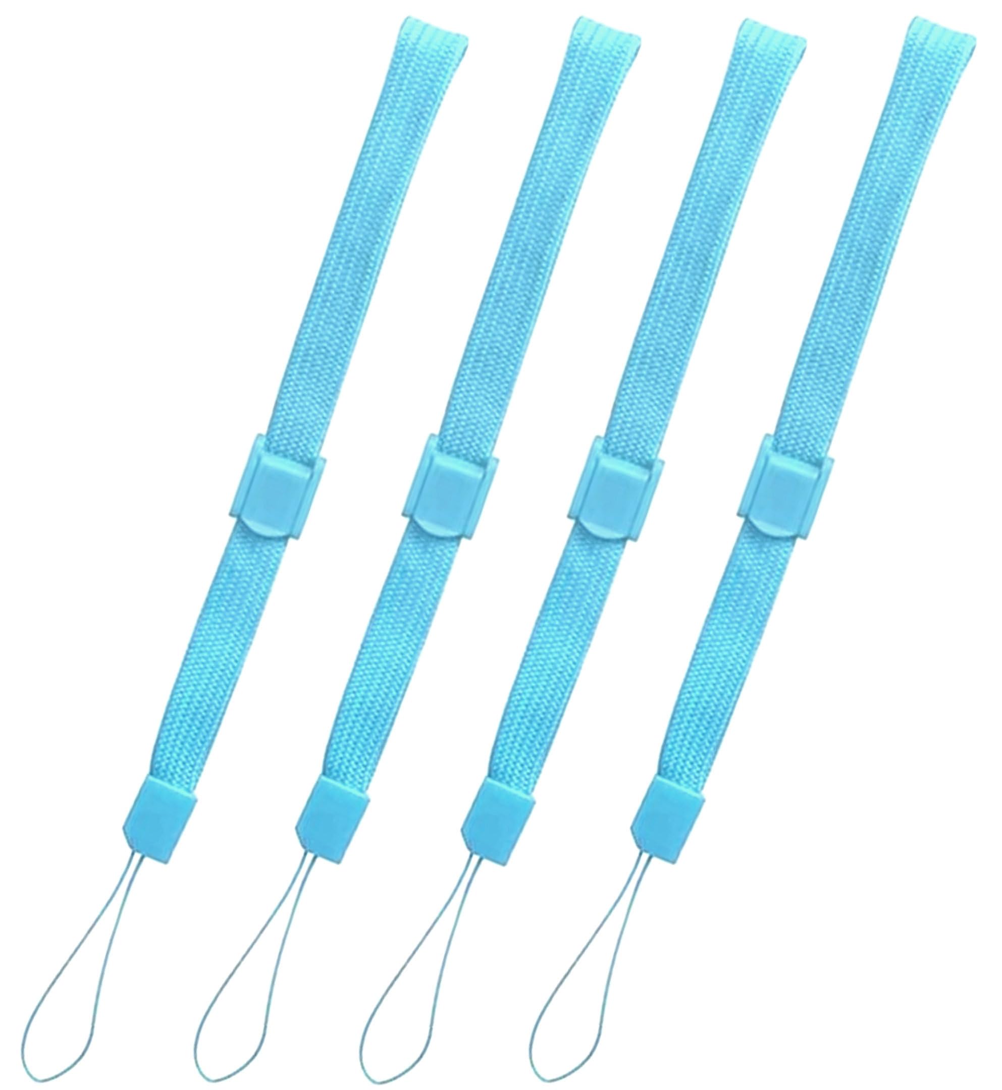 【送料無料】調整可能 リストストラップ ハンドストラップ アジャスター ストラップ 色：ライト ブルー 4本