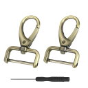 【送料無料】2個セット 取り外し可能 ナスカン ネジ式 ドライバー付き 回転式 バッグ金具 ストラップフック スイベルクラスプ リュック 修理 DIY 手芸 バ...