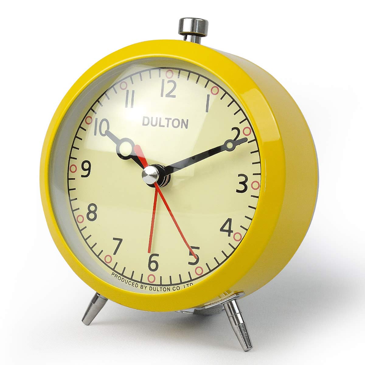 【送料無料】ダルトン アラームクロック (Quartz) 色：イエロー、サイズ：H.110mm W.90mm D.70mm