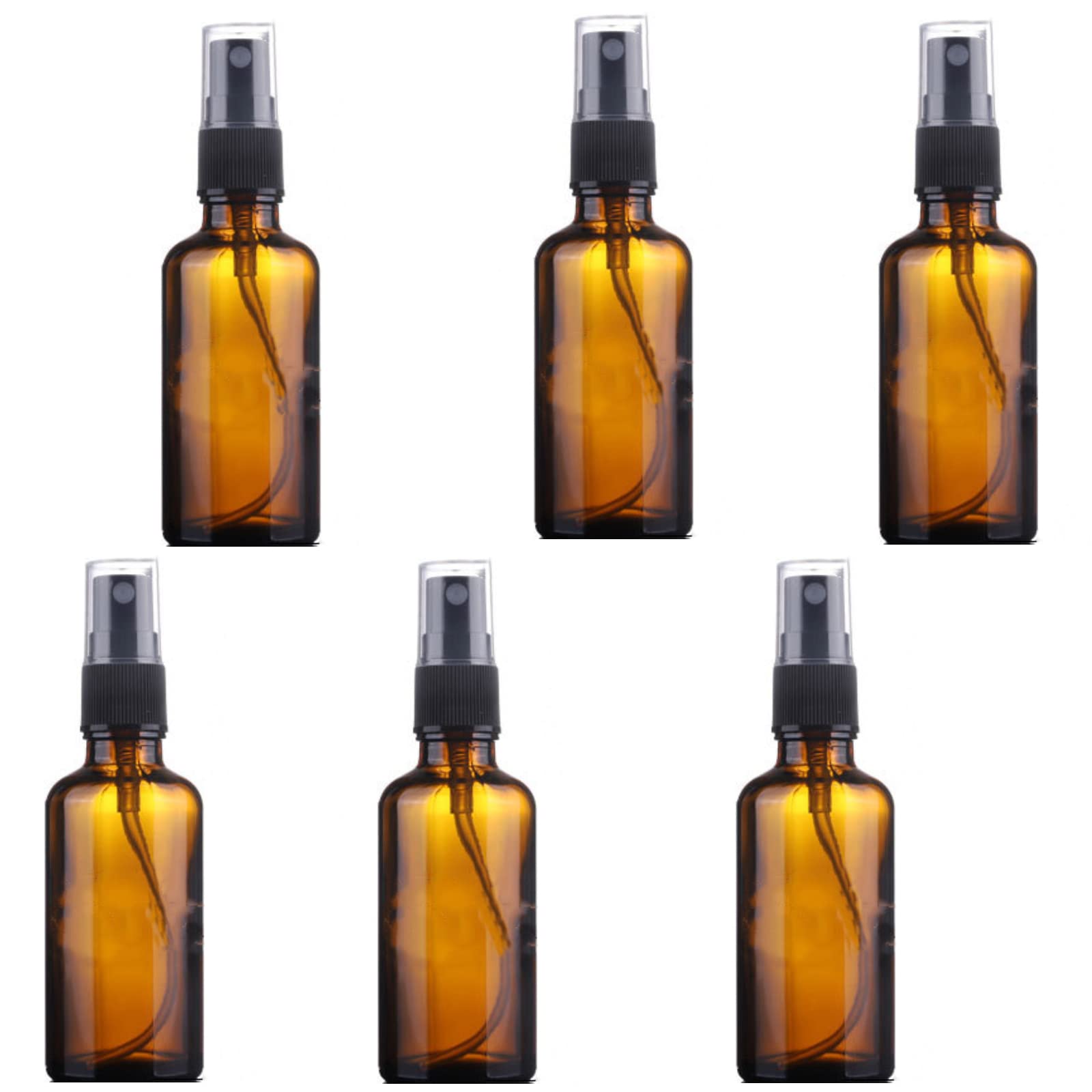 【送料無料】6個 スプレーボトル50ml 茶色 遮光瓶 霧吹き 詰替ボトル アロマスプレー 容器 遮光スプレ..