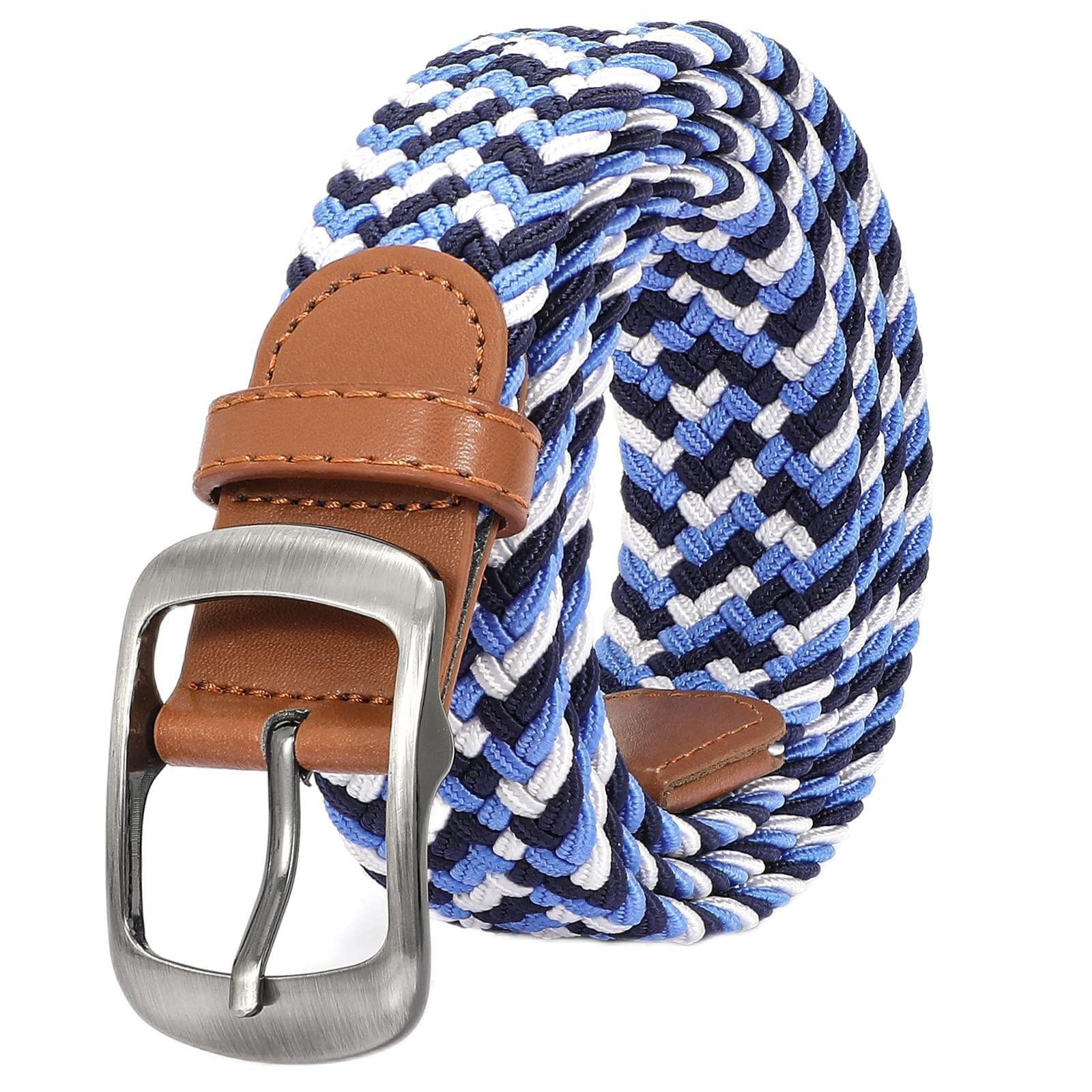 【送料無料】[JASGOOD] メンズベルト 編み込み メッシュベルト レディースベルト 男女兼用 伸縮あり 無..