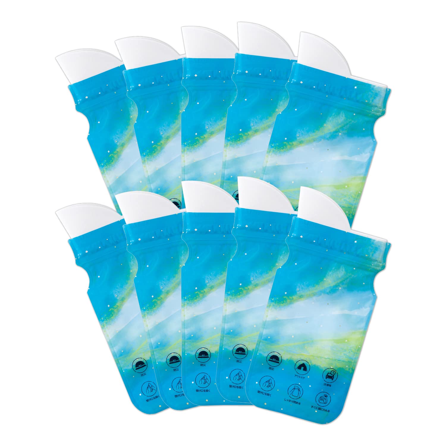 【送料無料】コモライフ 携帯用ミニトイレ 10個組 容量約600cc 簡易トイレ 非常用トイレ トイレ ミニ ..