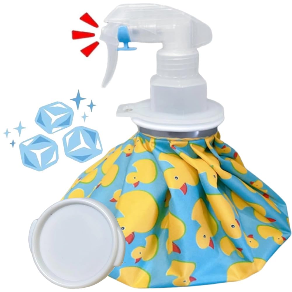 【送料無料】MIYOSA 氷嚢 スプレー付き アイシングバッグ (9 inch) 氷嚢 霧吹き 大口径 水漏れ防止 ア..