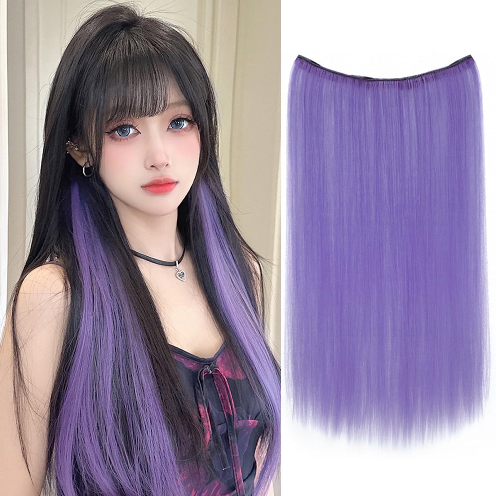 【送料無料】Laikeer エクステ ワンタッチインナーカラー つけ毛 ハーフウィッグ 部分ウィッグ ポイン..