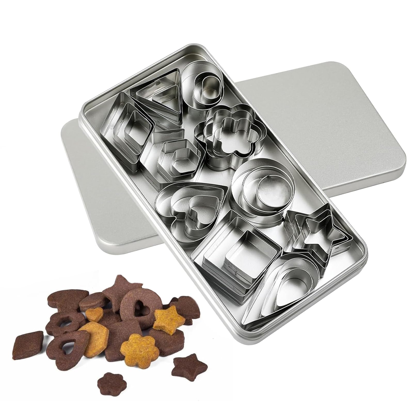 【送料無料】雲見 型抜き クッキー 30個セット ステンレス 抜き型セット クッキー 型 クッキーカッター 丸 ハート ハート 型抜き 星 花 抜き型 大 中 小 ビスケットDIY 収納ケース付き お菓子作り 製菓道具