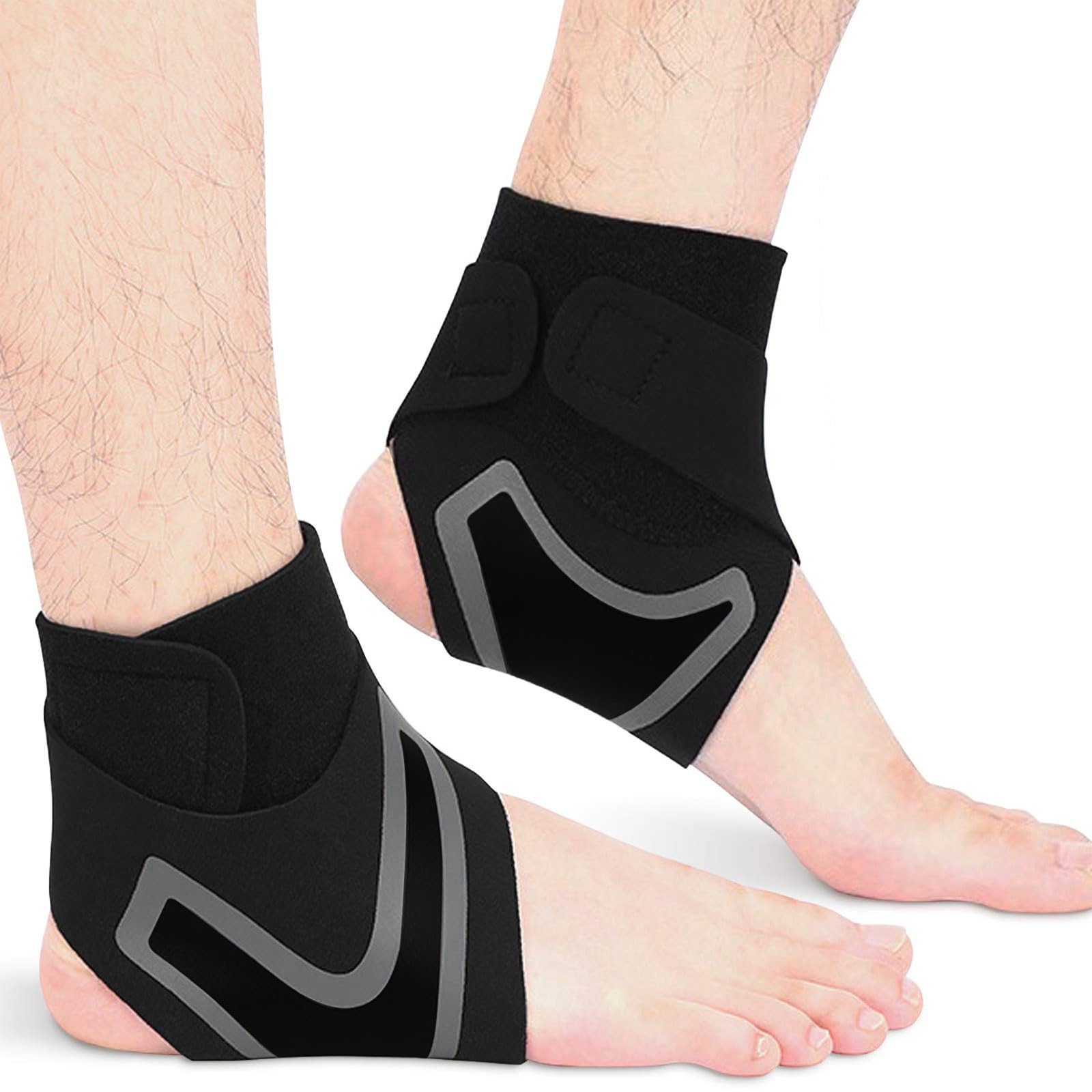 【送料無料】雲見 足首サポーター 2枚セット 固定 アキレス腱 サポーター 伸縮性 衝撃吸収 通気性 弾力性 日常生活 男女兼用 (M)