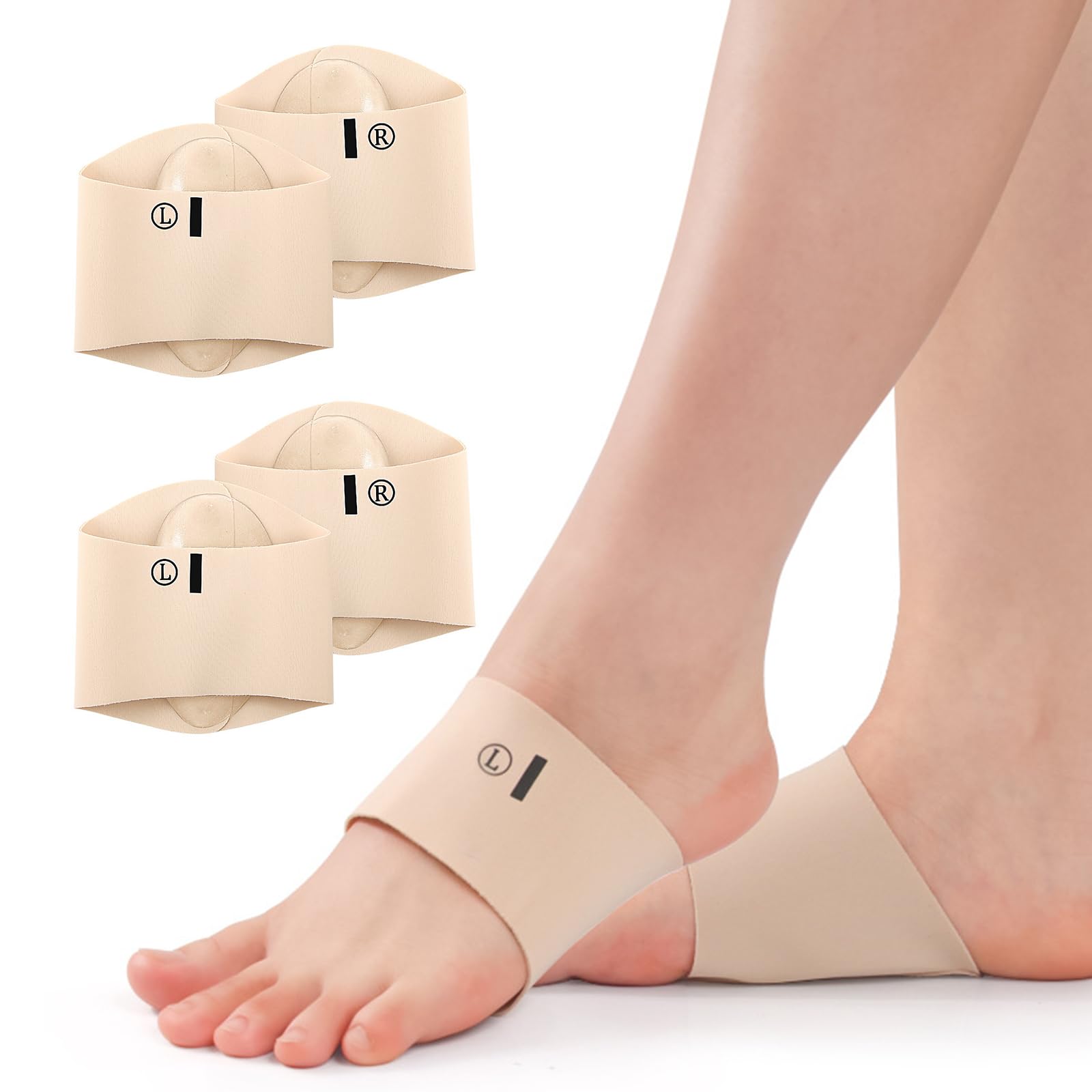 【送料無料】雲見 土踏まず サポーター 2足4枚セット 足裏サポーター 立ち仕事 ランニング スポーツ 快..