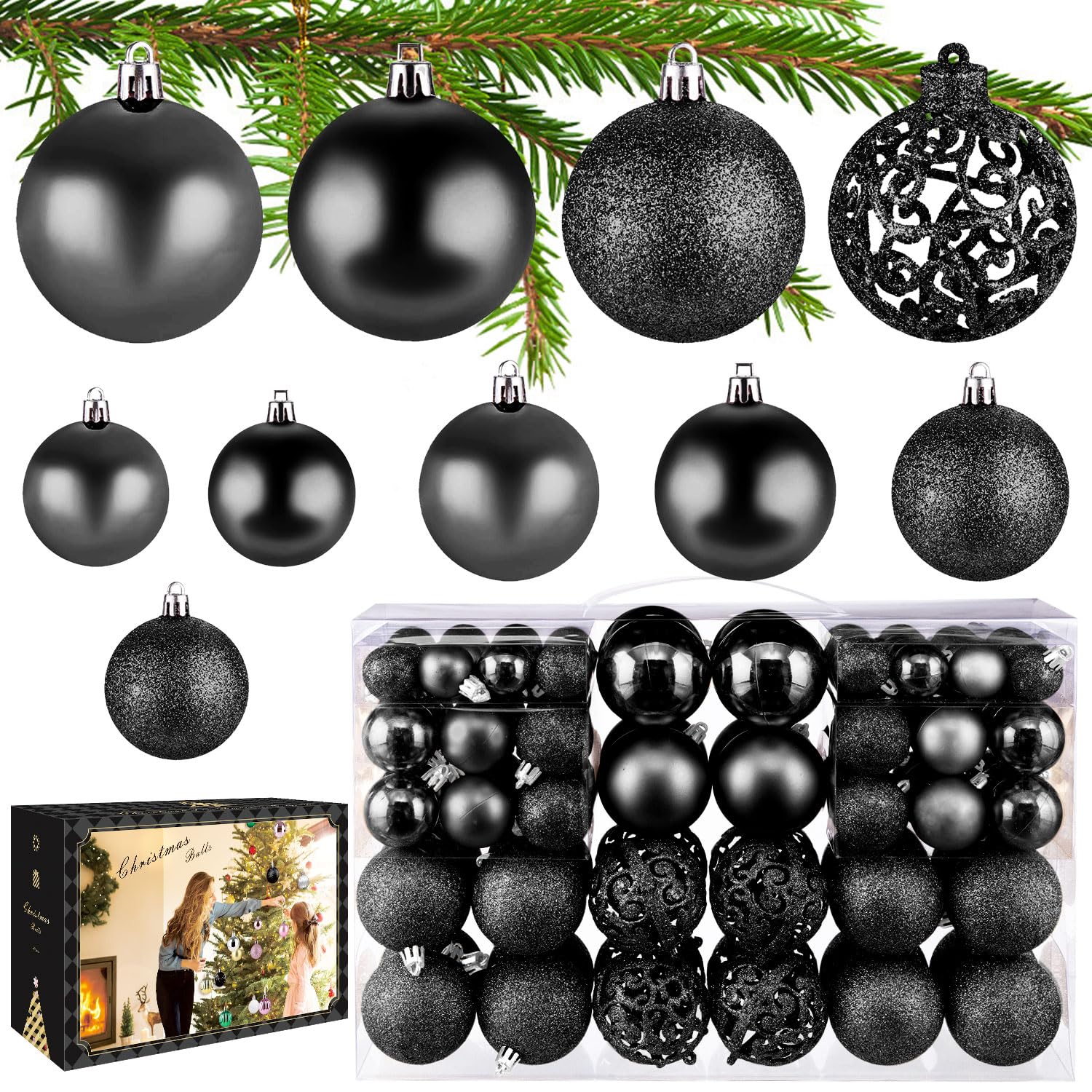 【送料無料】Kugooyi クリスマスボール 北欧風 オーナメント 豪華 飾り プラスチック 割れにくい ツリ..