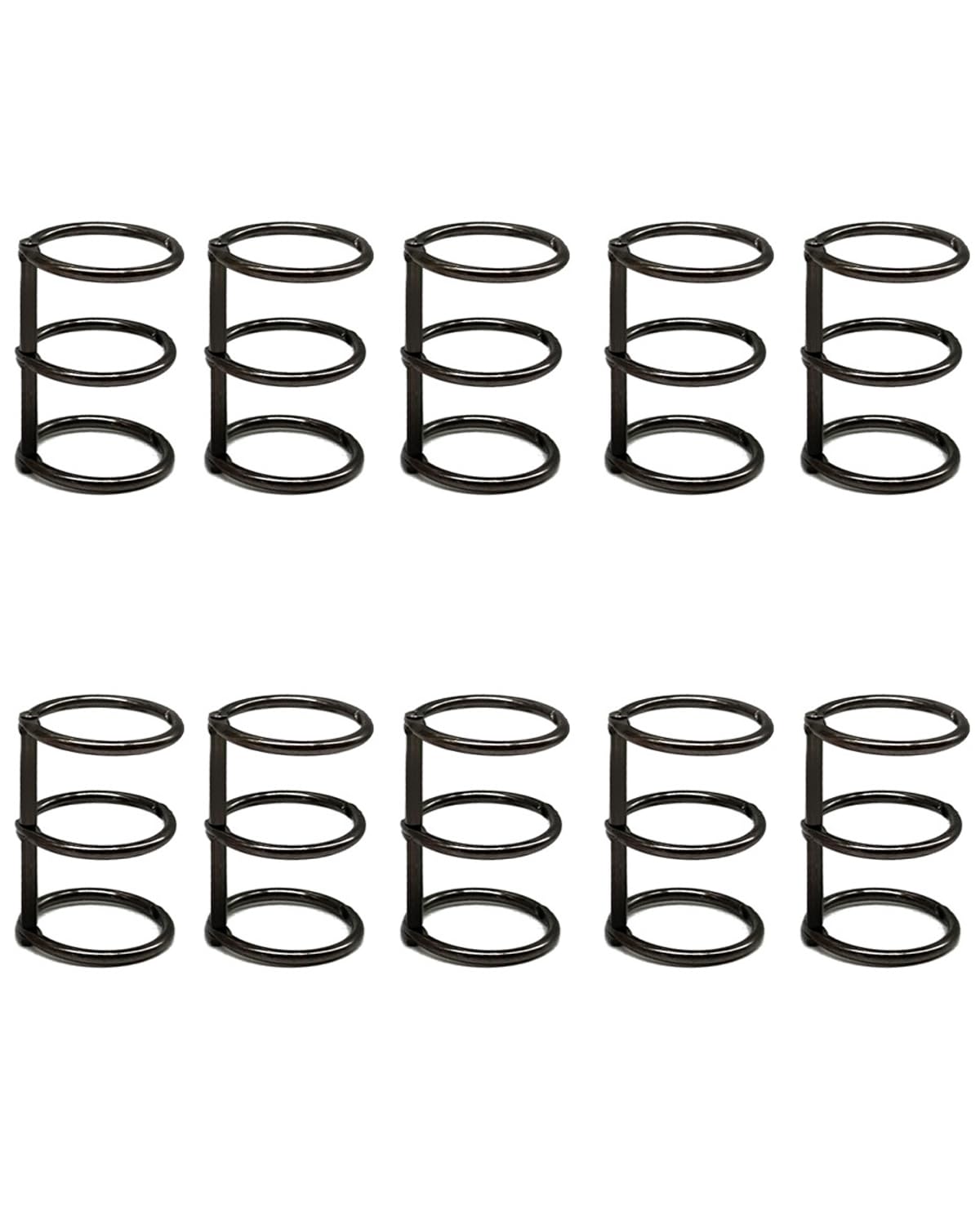 【送料無料】YFFSFDC ルーズリーフバインダーリング 製本用とじ具 穴径20mm 単語帳 資料保存 整理 カレンダー 手帳 アルバム【ブラック 10個セット...