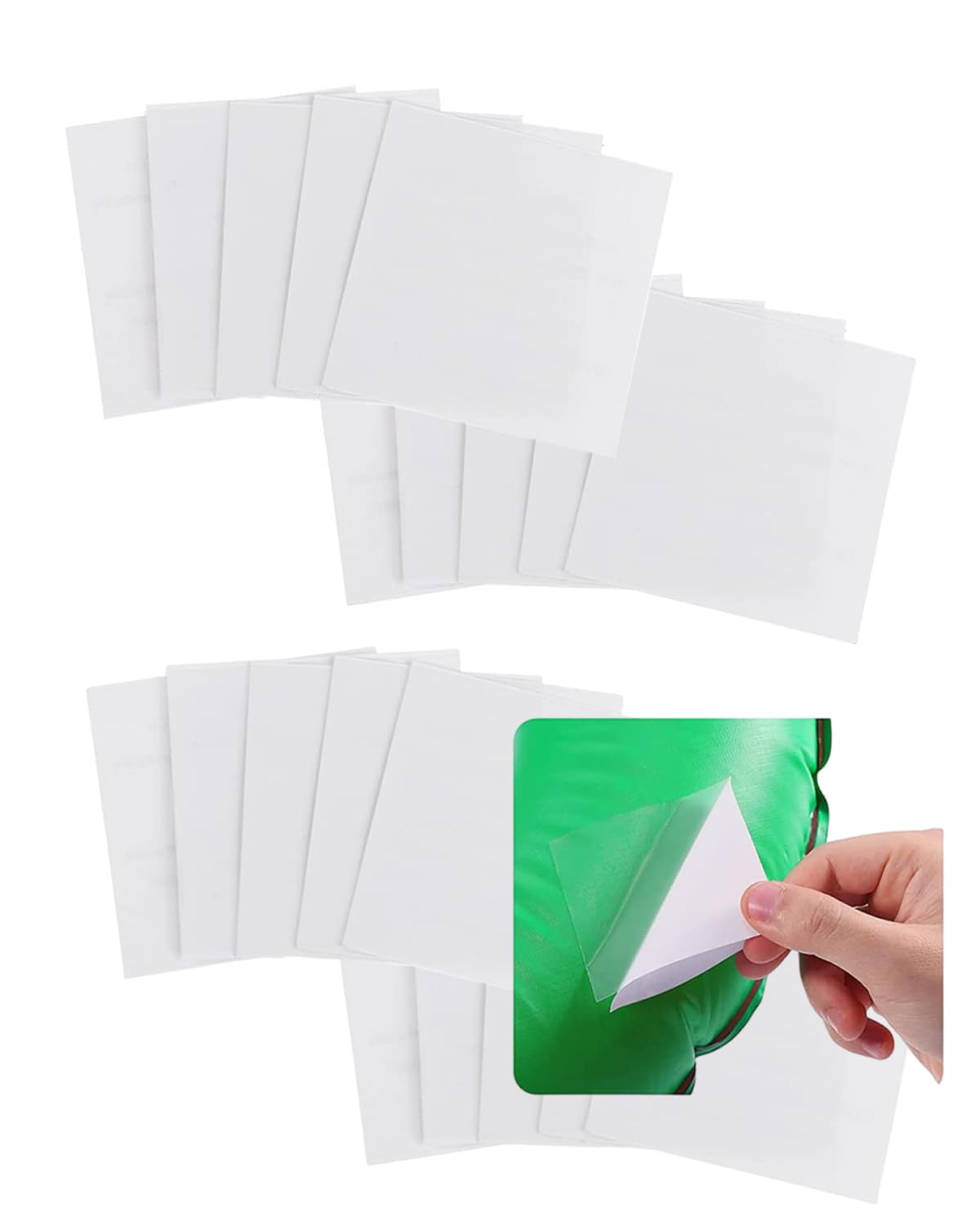 【送料無料】LIKENNY ビニール補修用テープ プールパッチ ビニールプール用 修理シール 穴修理 完全透明 自己接着 両面粘着テープ 防水 空気漏れ防止 水遊び漏れ防止（7*7cm 20枚セット）