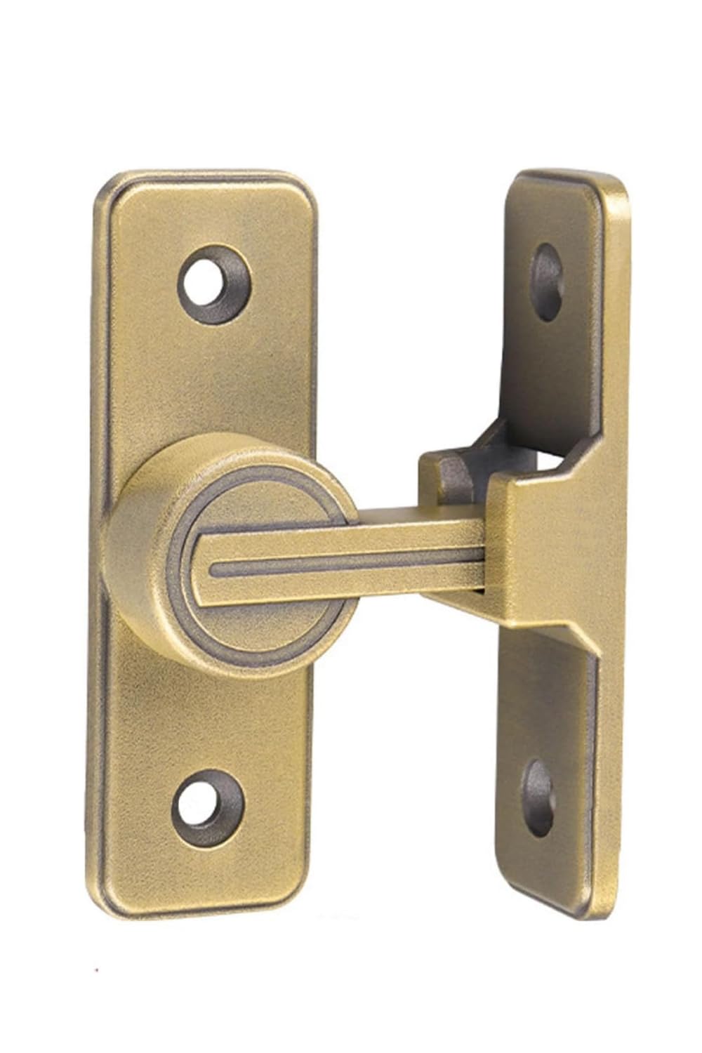 【送料無料】YFFSFDC ドアロック 90度 ドアバックル 亜鉛合金 ドア留め金ロック 後付け 回転式 フリップラッチロック スライディングドア 引き戸 鍵 ロック 耐震ラッチ 防犯 部屋 窓 玄関用 (青古色 90度)