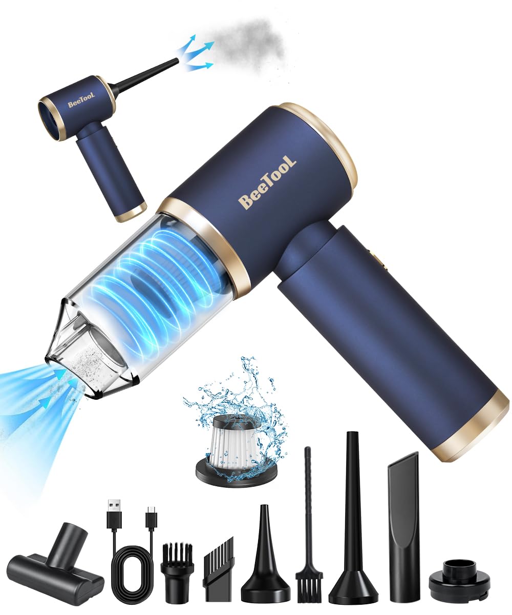 【送料無料】【新登場】ハンディクリーナー 多機能 車用掃除機 コードレス 25000Pa 強力吸引力 BeeTool【吹き飛ぶ/吸い込む/空気入れ/空気抜き】ハ...
