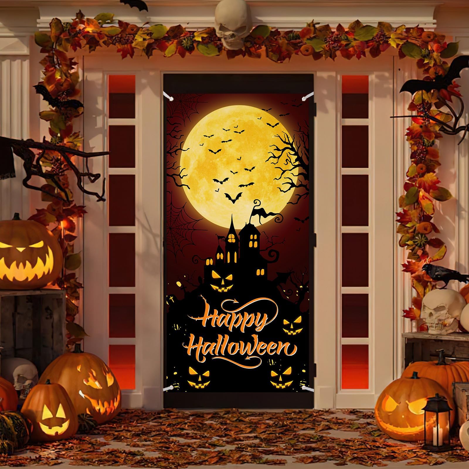 【送料無料】Neiang ハロウィン タペストリー ハロウィン 壁掛け 約90cm×185cm ハロウィン 装飾 壁飾り..