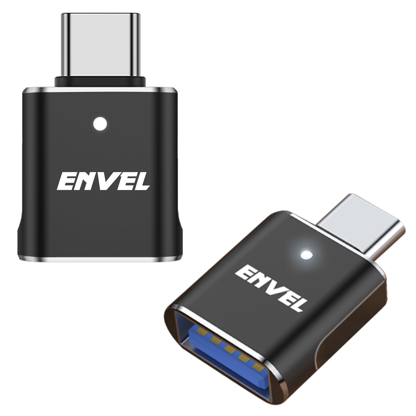 【送料無料】ENVEL USB-C & USB3 変換アダプタ 2個セット 最大5Gbps USBCアダプター タイプc オスからUSBメス OTGコンバーター 用のiWatch iPhone 15 16 Galaxy S24 S23 S22 iPad Air 4 5 Mini 6に対応 その他 USB-C 端末用