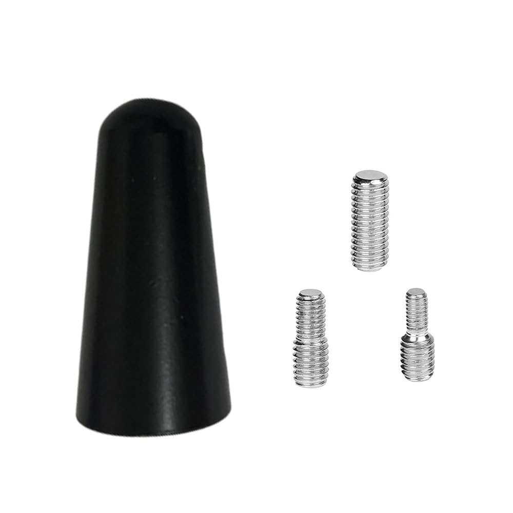 【送料無料】LIKENNY ショートアンテナ 車アンテナ ラジオアンテナ カーボンアンテナ 車用 AM/FM アンテナ 汎用 高感度 ブラック (3cm)