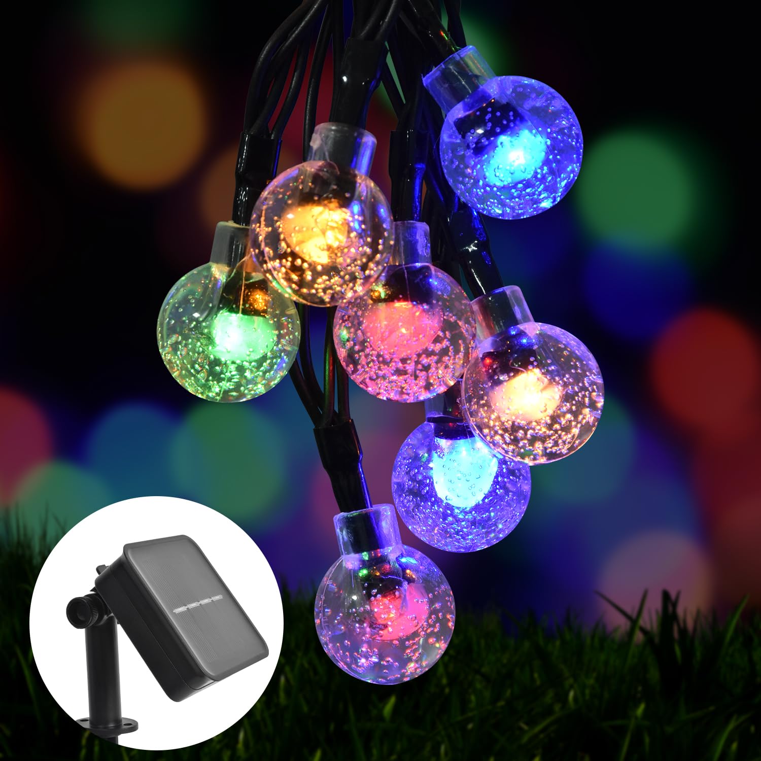 【送料無料】LINECY イルミネーションライト ソーラー 屋外 50電球 9.5M ストリングライト led 防水 多..