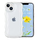 【送料無料】GUAGUA いphone 13mini ケース クリア ウェーブ iPhone13mini ソフト TPU 透明 ケース うねうね 人気 バンパー 耐衝撃 超軽量 薄型 ワイヤレス充電対応 ストラップホール付き アクスタが入る スマホケース 13mini 楕円形カメラ アイフォン 13ミニ なみなみ