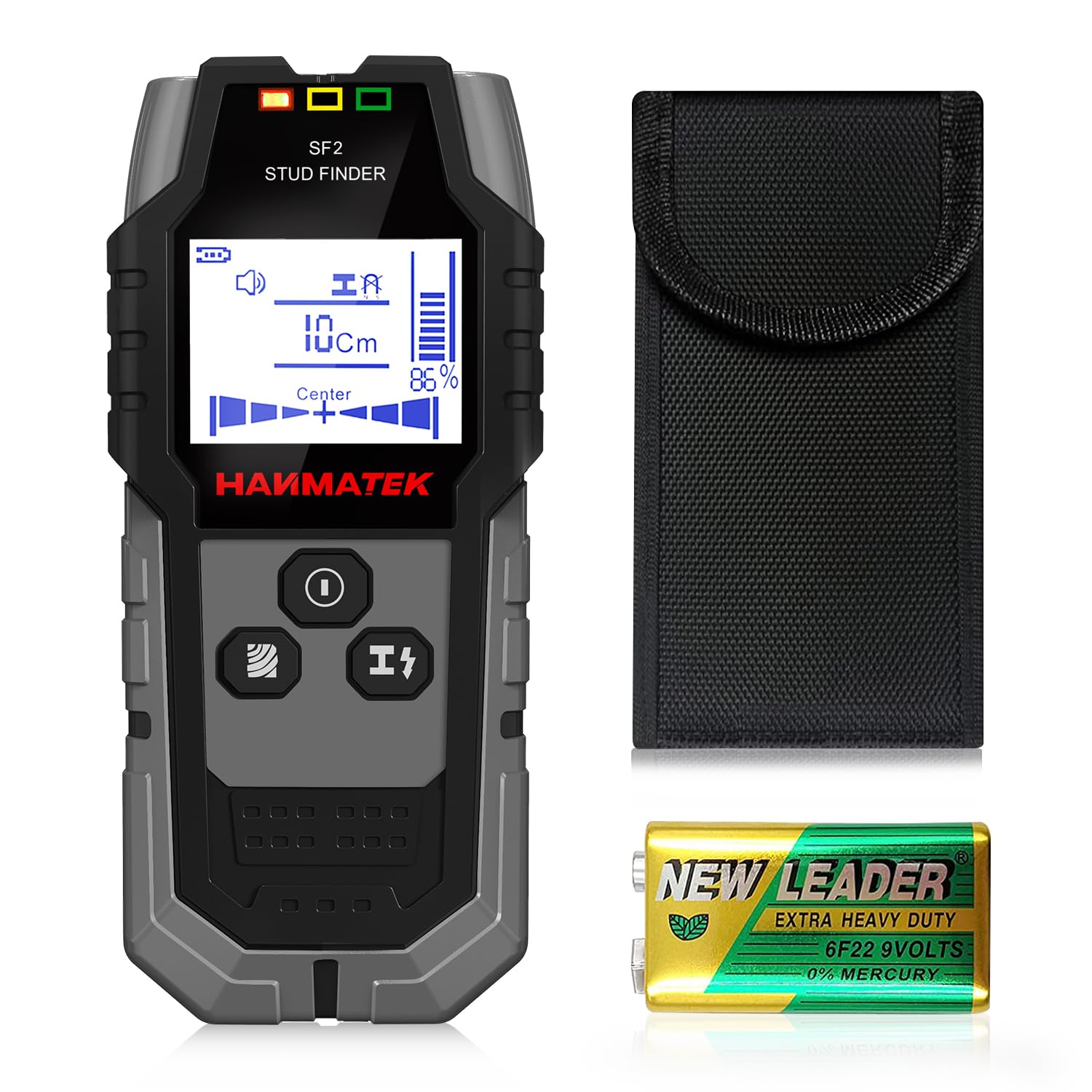 楽天White Wings【送料無料】HANMATEK 下地探し 下地センサー 下地チェッカー 壁うらセンサー 深度距離表示 五合一アップグレード木材精密モード両頭ボルト探索ツール、金属中心縁、両頭ボルトと交流電線、壁パイプ位置決め器に使用 （SF2）