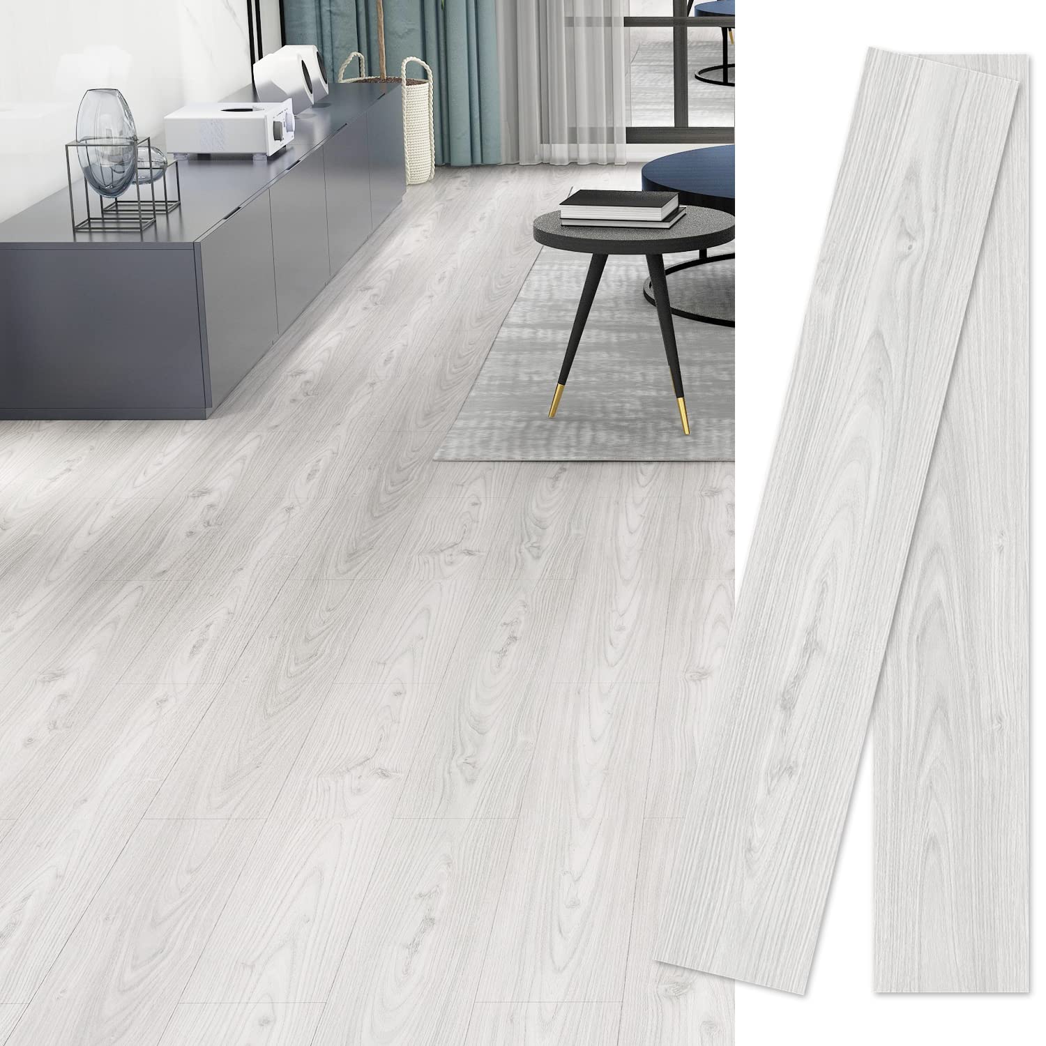 【送料無料】フロアタイル 置くだけ 配送込み 6畳 72枚入り 木目 クッションフロア 床 フロア シート ..