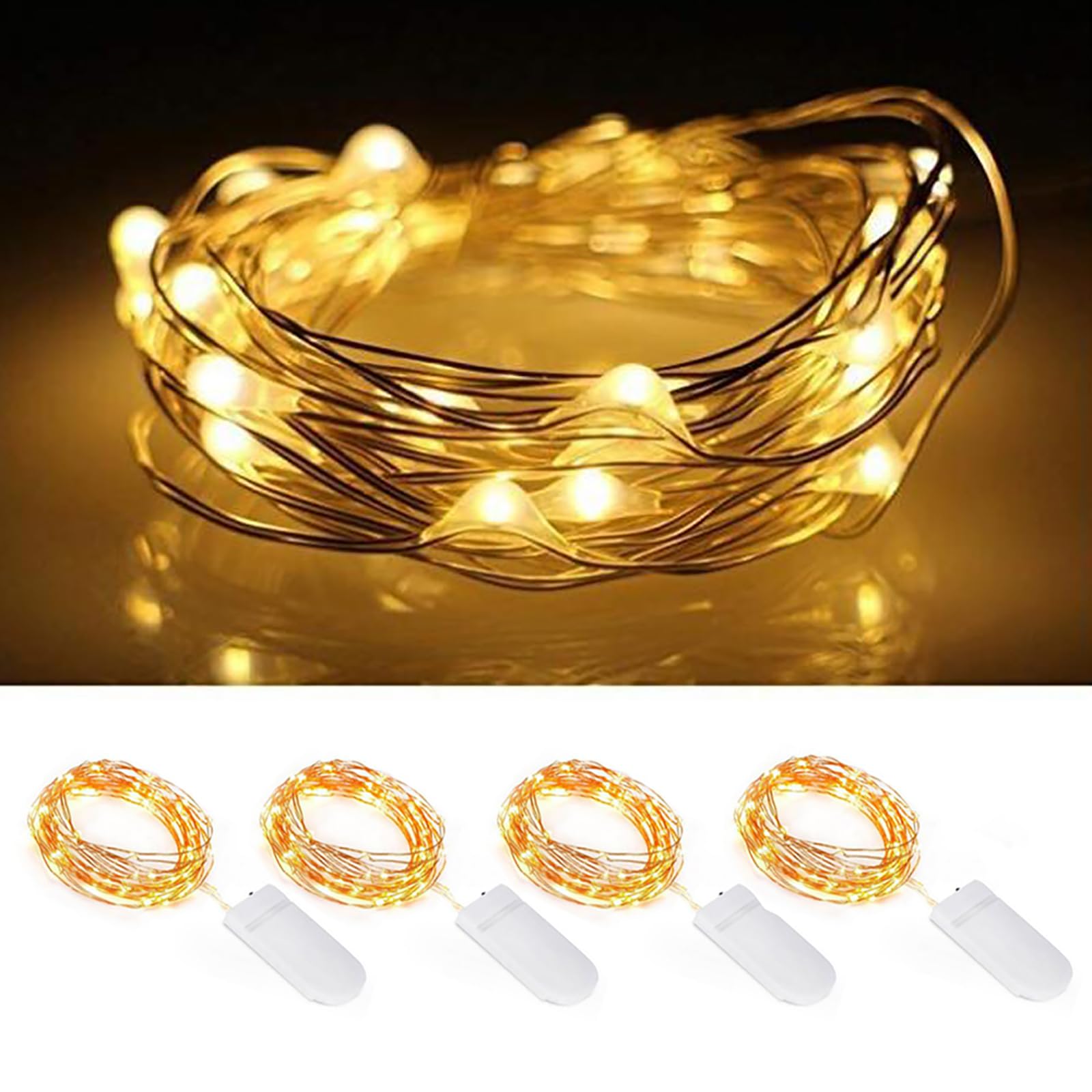 【送料無料】LEDストリングライト 1M 10LED 室内 屋外 防水銅線ワイヤー イルミネーションライト クリ..