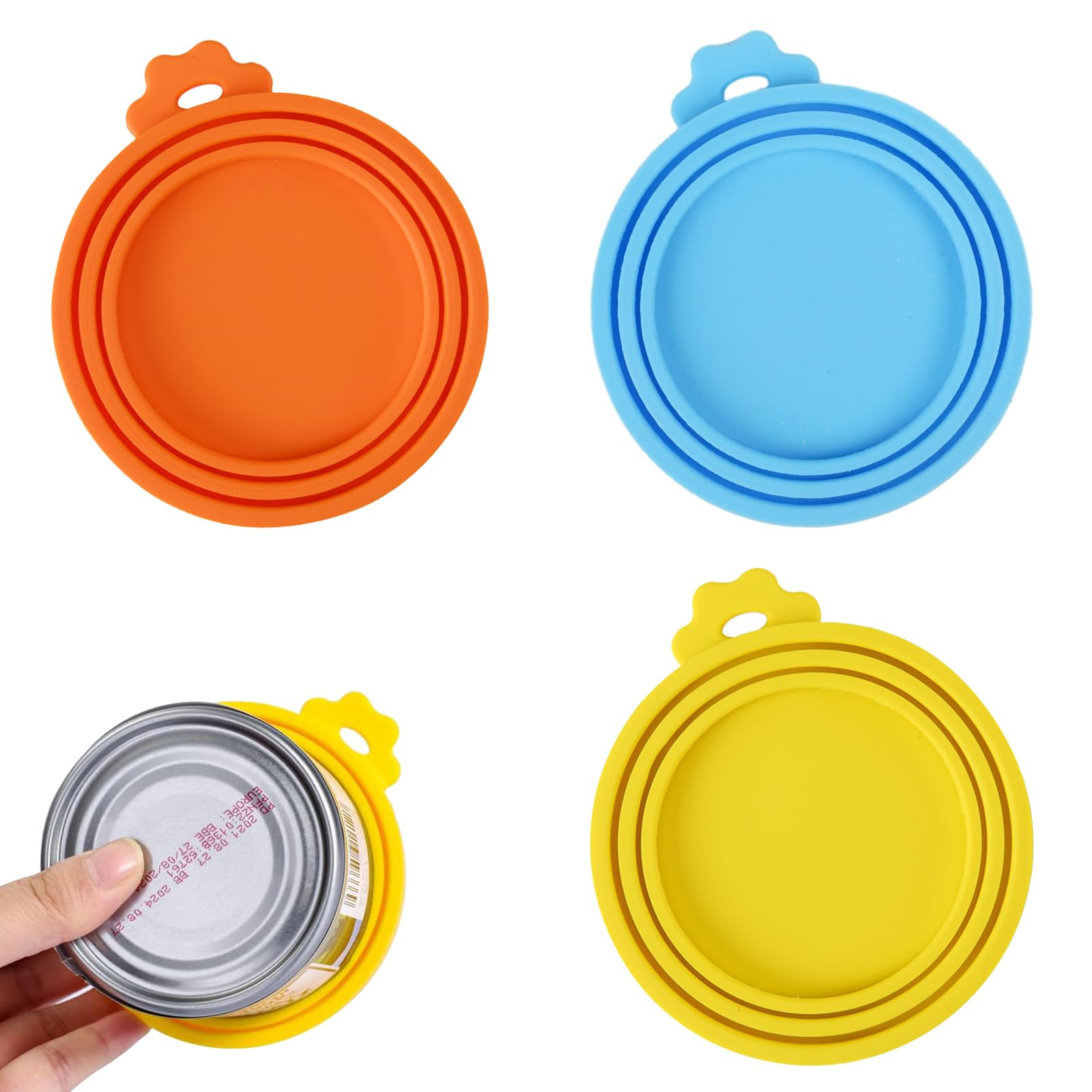 【送料無料】サムコス ペット用 缶詰の蓋 シリカゲル缶カバー 密封容器 犬缶/猫缶用 保存用 密閉缶詰蓋..