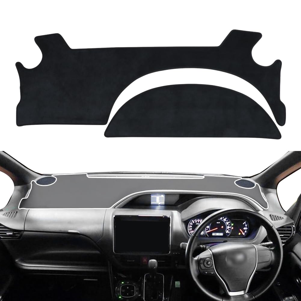 【送料無料】トヨタ ヴォクシー ノア エスクァイア 80系 専用 ダッシュボードマット VOXY NOAH ESQUIRE 80 ダッシュボードカバー ダッシュマット 内装パーツ 防眩 日焼け防止 保護マット アクセサリー (インパネサイドスピーカー付き)