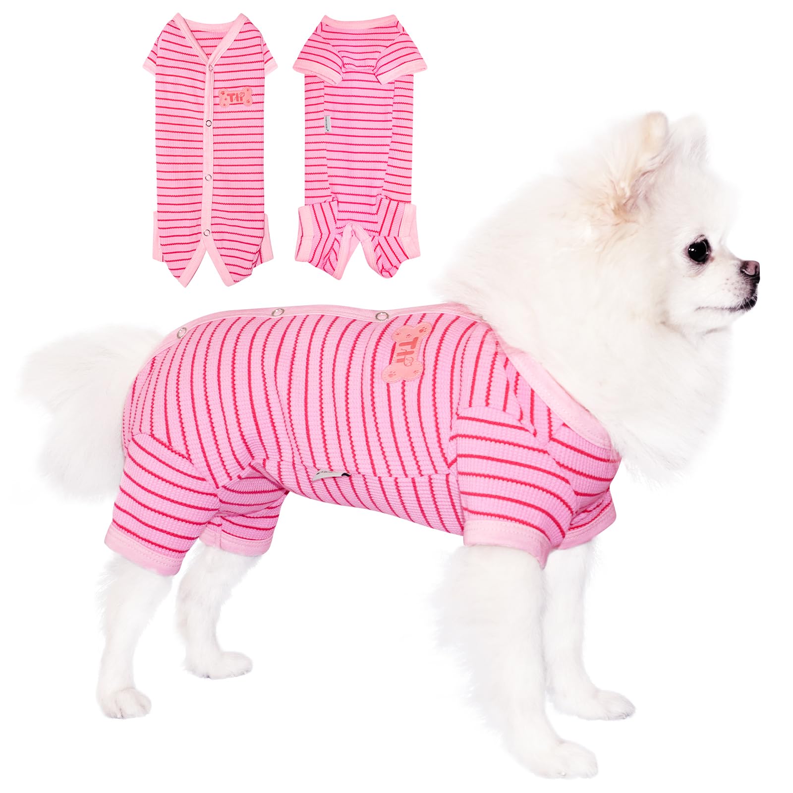 【送料無料】TONY HOBY 男女別け 小型犬術後服 エリザベスカラーに代わる 手術後の傷口保護 犬のパジャ..