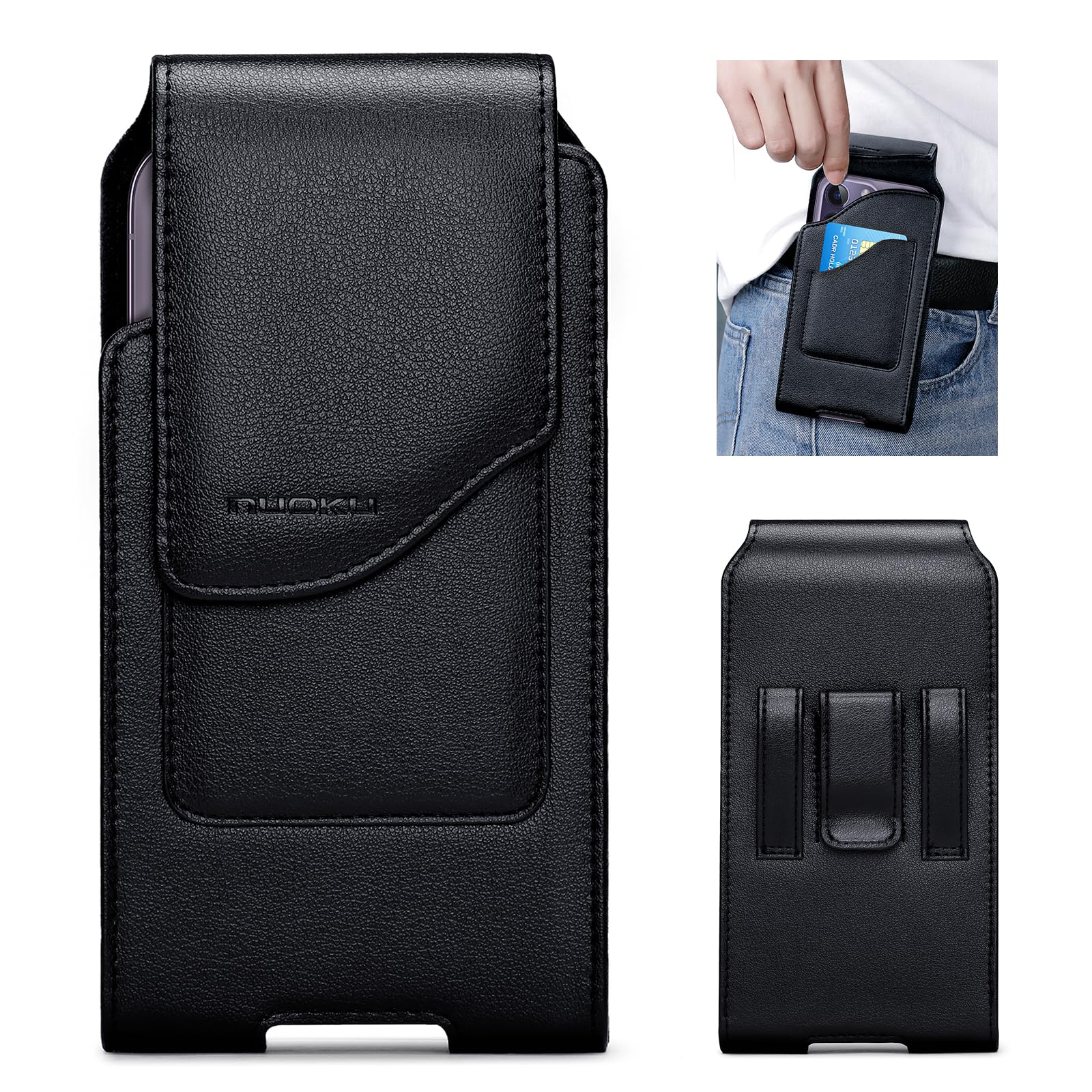 【送料無料】スマホ ベルトケース 縦型 と互換性があります iPhone 15/14/13/12 Pro Max, 6/6s/7/8 Plus, のために Galaxy S22/S20 Ultra, Note20 Ultra, Note10, スマホホルダー ベルト カードスロット付き