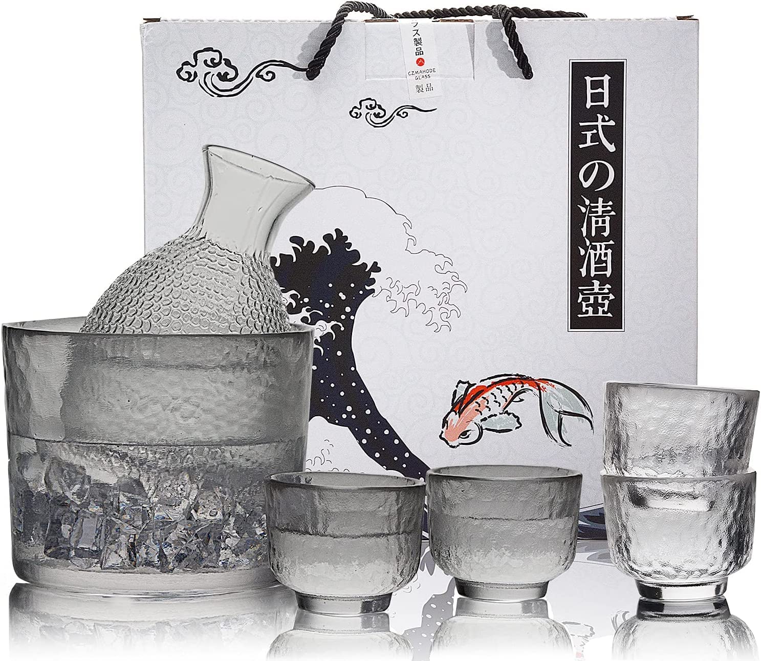 【送料無料】【日本酒好きにおすすめ酒器】耐熱ガラス 酒器 冷酒 グラスセット 燗瓶盃 酒盃 ガラス 徳..