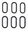 【送料無料】6個 カラビナ 小型 Oリング (幅24mm×長さ50mm) 強力 スプリングフック 耐久性強 キーホルダー 生活雑貨 盗難防止 紛失防止 アウトド...